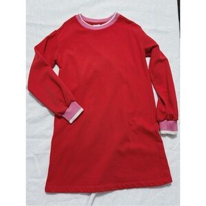 Hanna Anderson French terry Long Sleeve Dress with Pink Accents